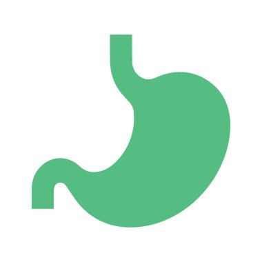 Mide parçalarının vektör bilgi biçimindeki tıbbi tablosu