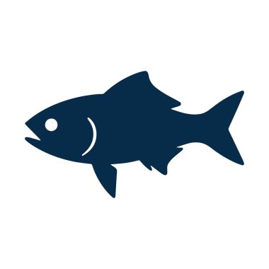 Temiz ve modern balık silueti deniz ürünleri ve balıkçı kimliği için mükemmel bir sembol.