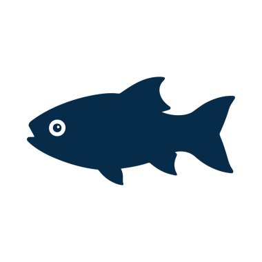 Restoranlar, balıkçılık şirketleri ve deniz kültürü için minimal su hayvan simgesi logosu