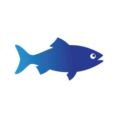 Balıkçılık, eko ve markalaşma projeleri için en az balık silüeti çizimi mükemmel