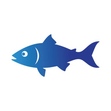 Profesyonel balık ikonu tasarımı deniz ürünlerini, doğayı ve su yaşamını sembolize eder.