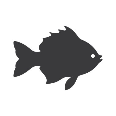 Asgari soyut balık logosu doğa, deniz ve vahşi yaşam kimliği için uygun.