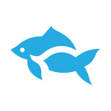 Balık yaşam tarzı ve eko kültürü markalaşması için uygun soyut balık logosu