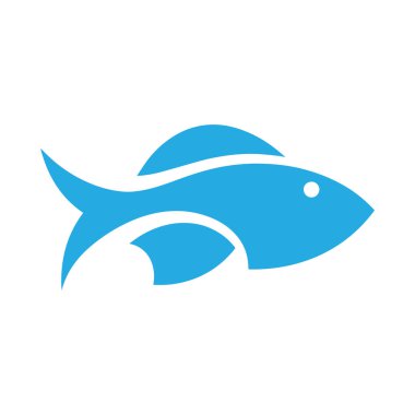 Modern balık silueti eko, vahşi yaşam ve deniz markalaşma kimlikleri için çizim vektörü.