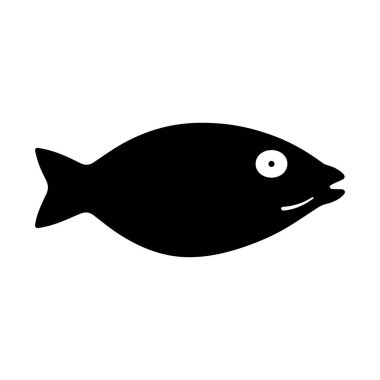 Deniz markası ve profesyonel kimlik tasarımı için modern temiz balık silueti çizimi