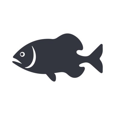 Asgari modern balık silueti tasarımı deniz yaşamını ve su kültürü markasını sembolize ediyor.