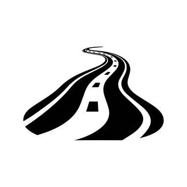 Yenilikçi ulaşım şirketi markası için modern soyut karayolu logosu