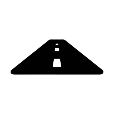 Temiz yuvarlak yol kavramına sahip yaratıcı minimalist otoyol logosu tasarımı