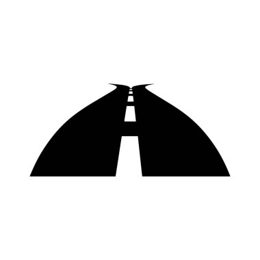 Soyut çember ve yolu olan profesyonel temiz otoyol logosu tasarımı