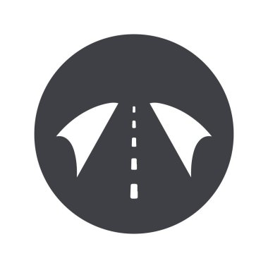 Modern ulaşım marka tasarımını gösteren zarif dairesel otoyol logosu