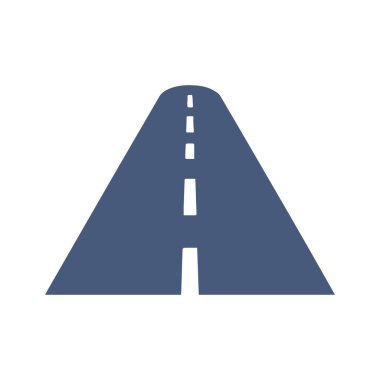 Güneş ufkunu ve gelecekteki ulaşımı gösteren zarif kıvrımlı yol logosu