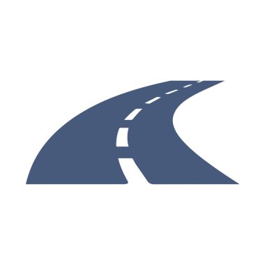 Yükselen güneş karayolu logosu umudu, büyümeyi ve parlak yolculuğu simgeliyor.