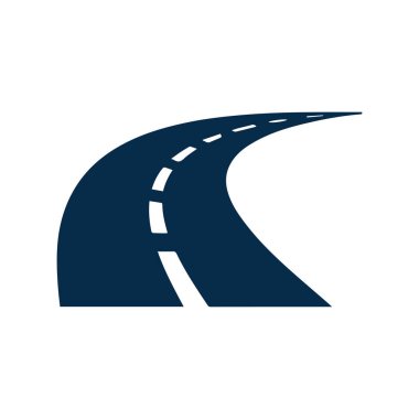 Modern temiz markalaşma kimliğini gösteren basit gelecekçi otoyol logosu