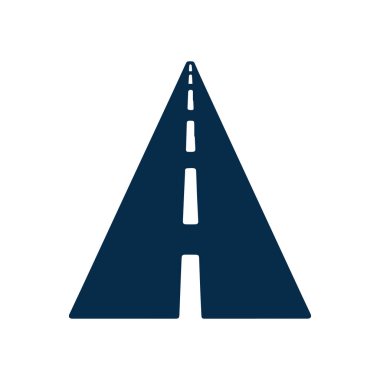 Ufuk çizgili otoyol logosu sürekli büyüme ve yönü simgeliyor.