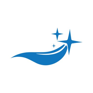 Temizlik ürünü logosunun asgari vektör tasarımı tazeliği ve temizliği simgeliyor