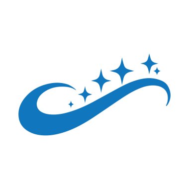 Ev temizliğini ve profesyonel temizlik hizmetini temsil eden minimal fırça logosu tasarımı