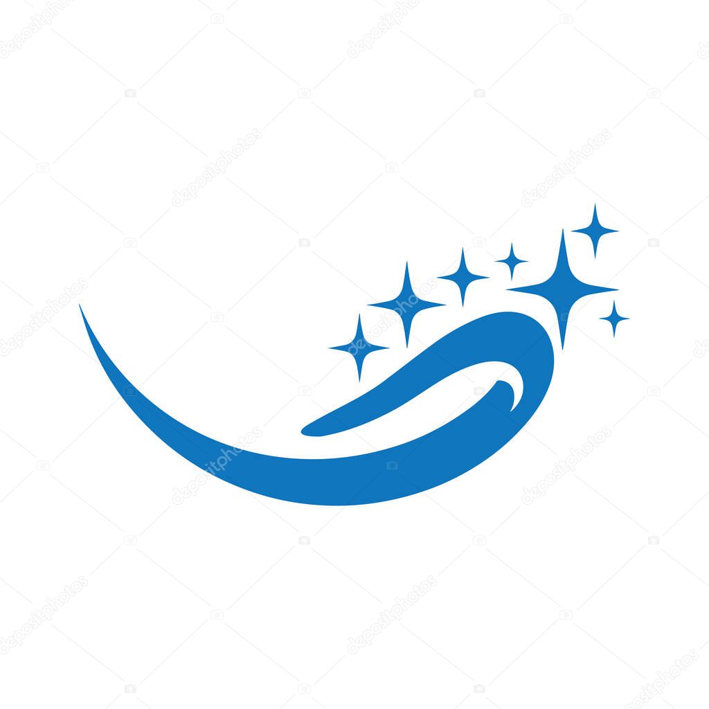 Elegant cleaning company logo representing professionalism, sanitation and spotless results