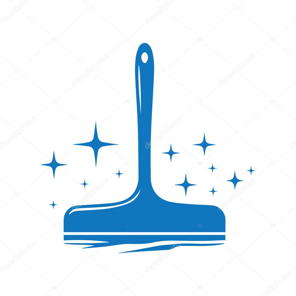 Professional janitorial trolley cleaning logo symbolizing commercial hygiene services