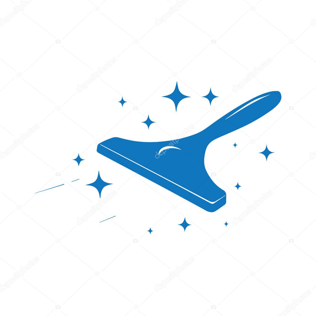 Minimal water drop cleaning logo symbolizing spotless and fresh cleaning service