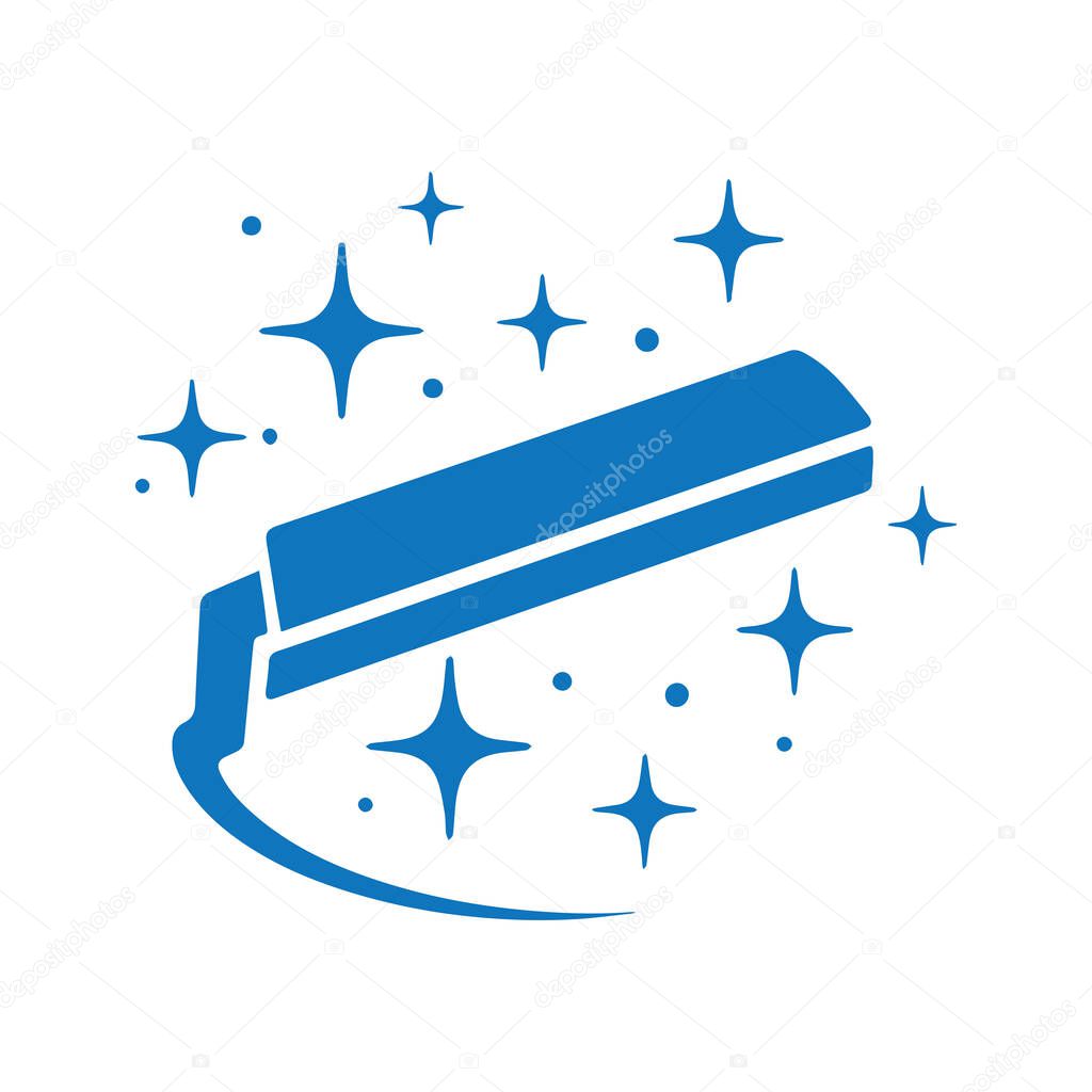 Elegant droplet cleaning logo representing purity, hygiene and professional sanitation