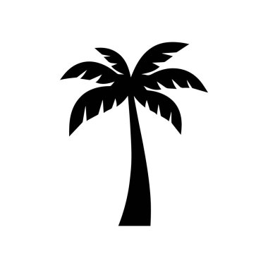 Gevşemeyi, barışı ve çevre dostu turizmi sembolize eden minimum palmiye ağacı tasarımı
