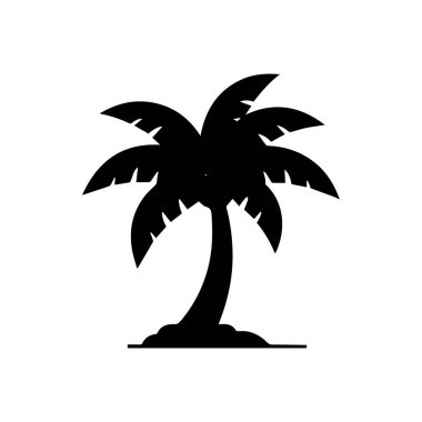 Özgürlüğü, seyahat ilhamını ve tropikal kaçışı temsil eden minimum avuç içi silueti