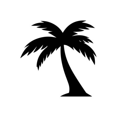 Seyahat uygulamaları, turizm siteleri ve tropikal etiketler için en küçük palmiye ağacı simgesi