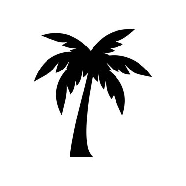 Lüks palmiye ağacı silueti Premium plaj klübünü ve tropikal kaçışı temsil ediyor