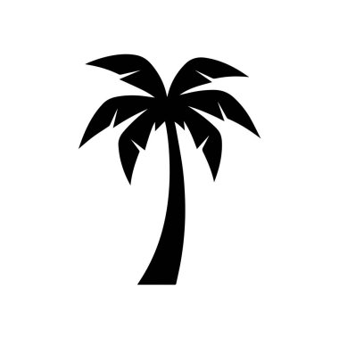 Tropikal tatil beldeleri ve güneşli ada markaları için minimum avuç içi ve güneş vektör tasarımı