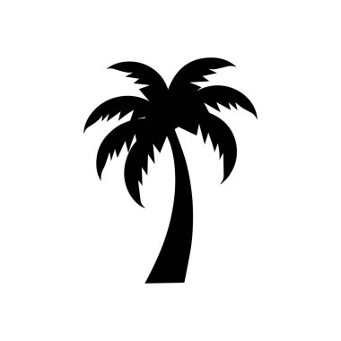 Plaj festivalleri ve tropikal etkinlikler için sanatsal palmiye vektör logosu mükemmel