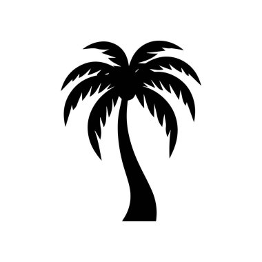 Eski moda sahil cazibesini ve nostaljik yaz duygusunu temsil eden klasik palmiye logosu.