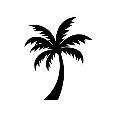Retro palmiye amblemi sörf dükkanları, sahil kafeleri ve klasik turizm markaları için mükemmel.