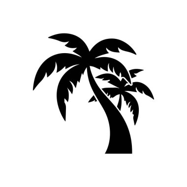Yaratıcı tropikal markalaşmayı ve yaz enerjisini temsil eden soyut palmiye ağacı tasarımı