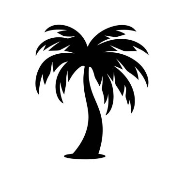 Basit avuç içi simgesi minimalist plaj modası, eko seyahat ve turizm logosu için mükemmel