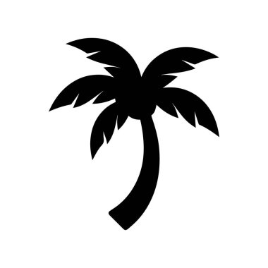 Palmiye ağacı çerçeveli simge düzeni, zarafeti ve yaz marka kimliğini simgeliyor