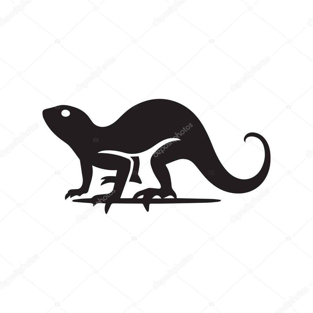 Minimal lizard home logo representing natural balance and modern eco living concept
