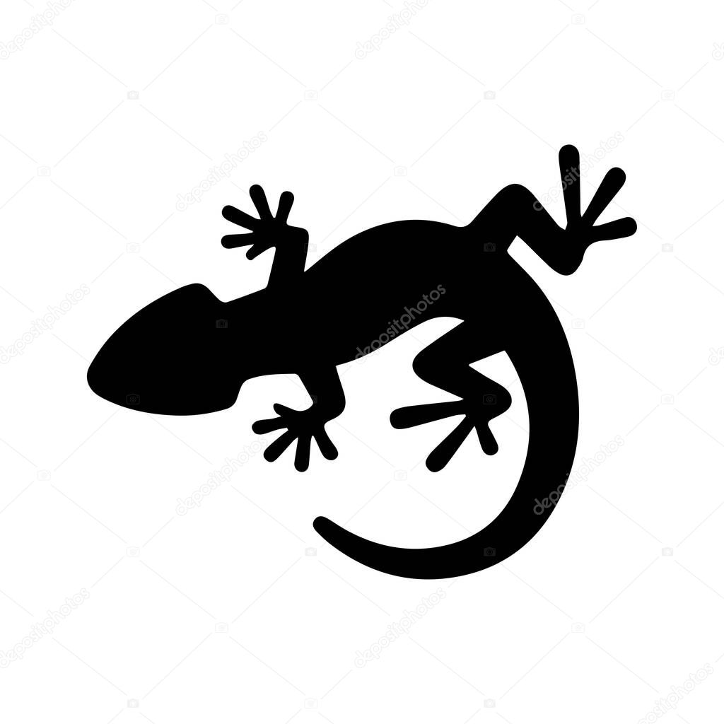 Elegant lizard silhouette perfect for eco villas and sustainable lifestyle branding