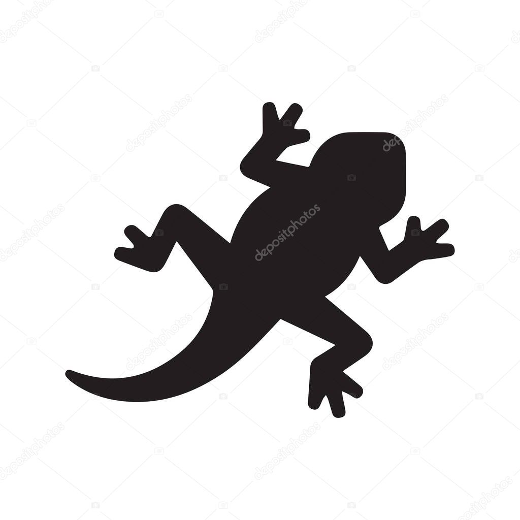 Minimal door and lizard symbol perfect for housing brands and home accessories