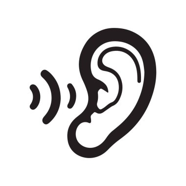 Müzik eğitimi, terapi ve ses markalaşması için mükemmel bir işitme simgesi