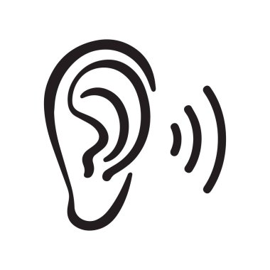 Podcast markalaşma, radyo istasyonları ve ses uygulamaları için ses kulağı simgesi mükemmel