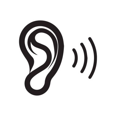 Profil işitme simgesi eğitim, konuşma terapisi ve ses eğitimi için mükemmel