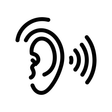 Ses öğrenme ve işitsel eğitim programlarını temsil eden eğitici kulak logosu