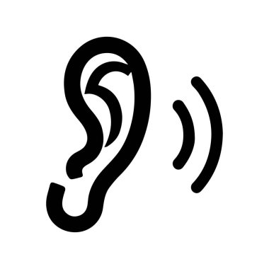 Işıl ışıl işitme simgesi sağlık kampanyaları ve pozitif ses terapisi için mükemmel