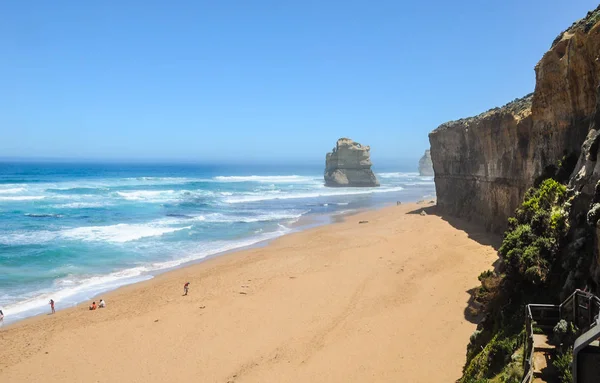 Mistige Dag Australische Pacifische Kust Buurt Van Twaalf Apostelen — Stockfoto