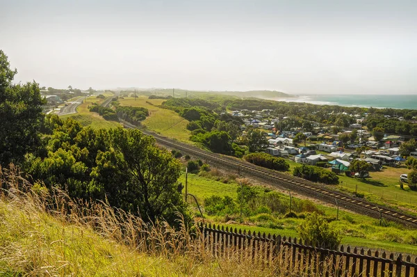 Victoria'nın Güney Batı sahili. Warrnambool. Avustralya Pasifik kıyıları.
