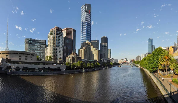 Vacker Panoramautsikt Över Melbourne — Stockfoto