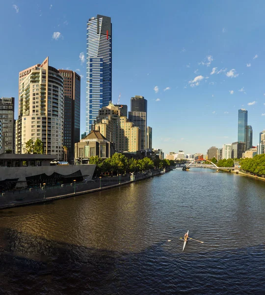 Vacker Panoramautsikt Över Melbourne — Stockfoto