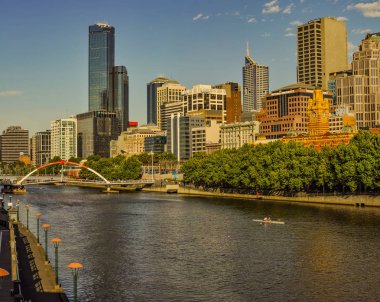 Melbourne güzel panoramik görünümü