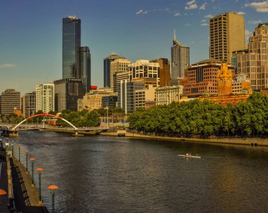 Melbourne güzel panoramik görünümü