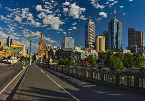 Vacker Panoramautsikt Över Melbourne — Stockfoto